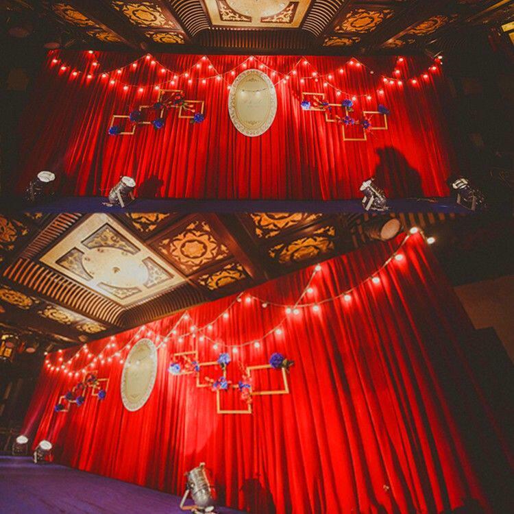 婚纱金丝绒背景布婚礼装饰背景布幼儿园佛堂会议演出幕布定做