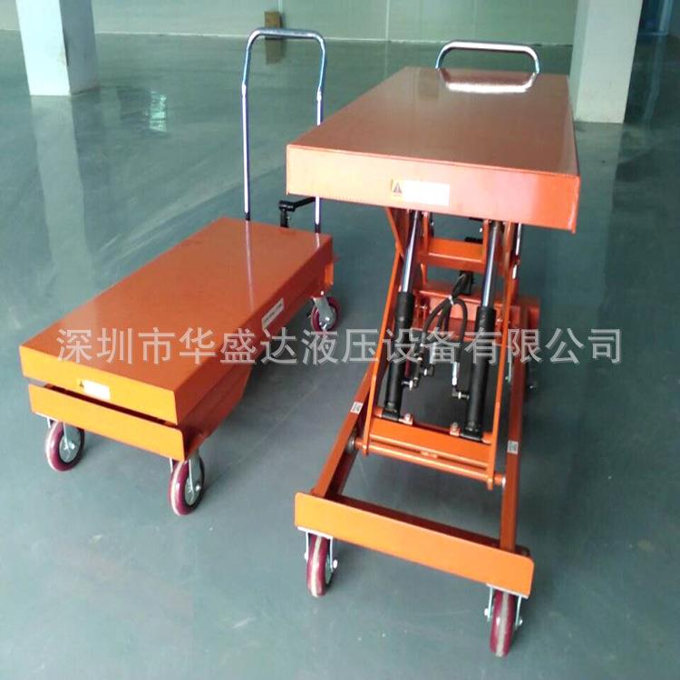 1吨1.5吨2吨手动升降平台 脚踩液压手推车 模具手拉平台车