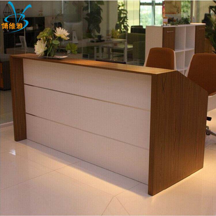 办公台接待台迎宾台柜台收银台办公桌现代简约时尚前台桌有图可做
