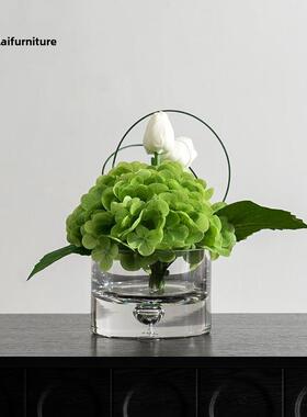 东来家居轻奢高级感彷真花艺摆件创意厚重花器插花洽谈桌装饰摆花