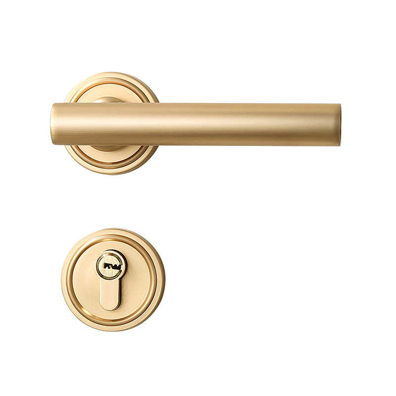 BAGB磁吸门房门锁室内黑灰色卧室静音磁力分体锁家用简约门把手