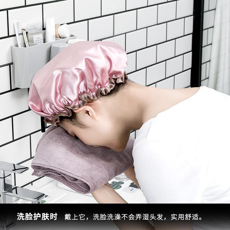 新款直销浴帽水女款双层加大号洗澡头套家用男士时尚沐浴头套洗头