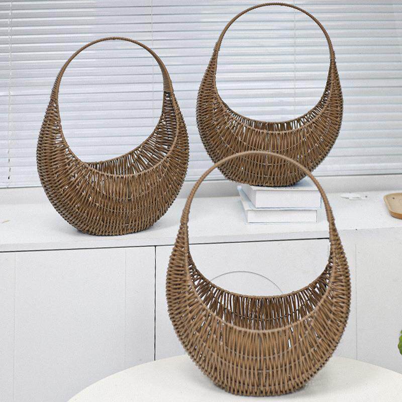 鲜花插花篮手提水果花束鸡蛋篮子黑神话弦月大号花店花艺花篮