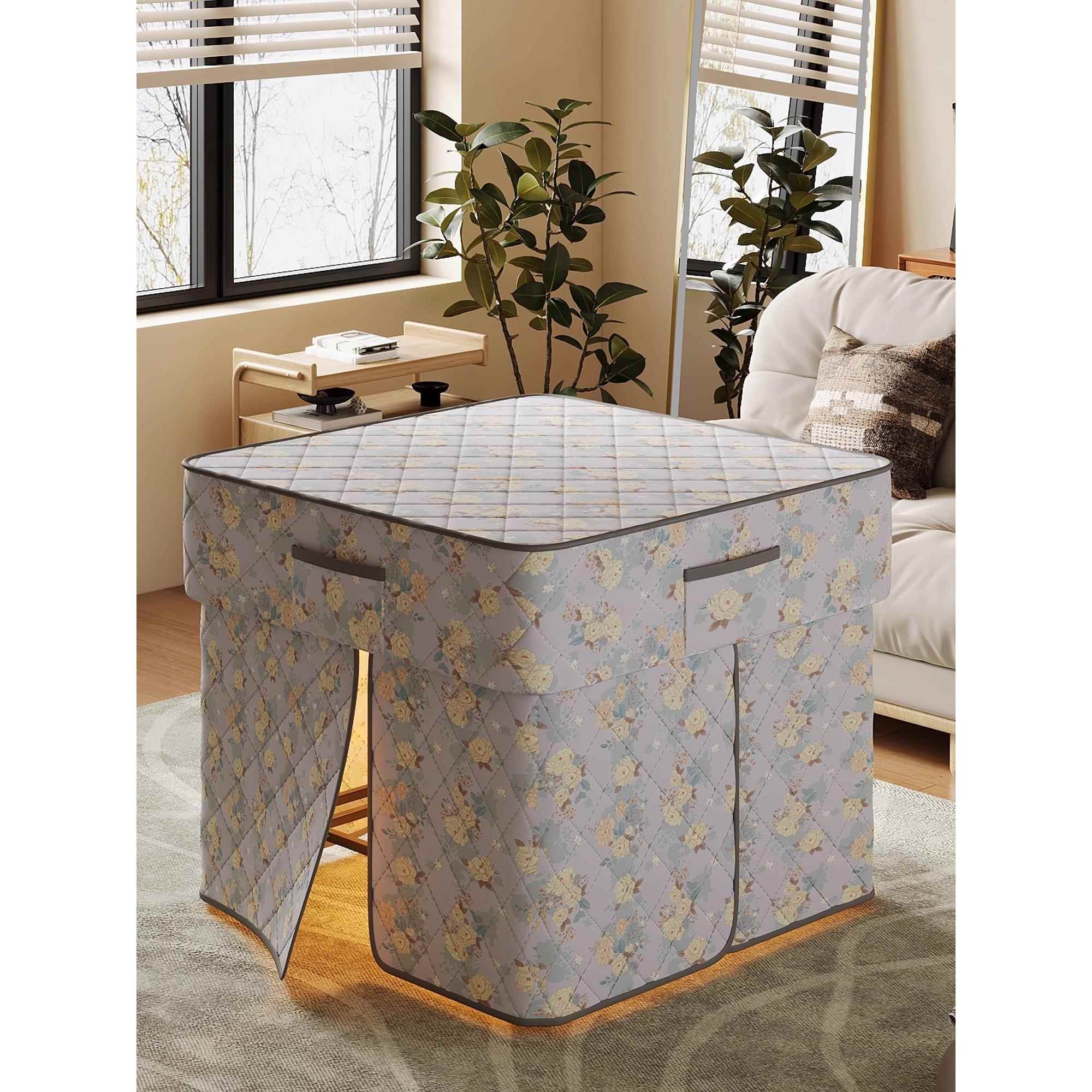 烤火桌子家用秋冬季室内取暖桌烤火架正方形简易冬季炕桌餐桌茶几