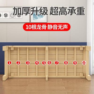 7898可折叠床加拼接长简约实木床加床宽拼床无铺缝大延人用床边板