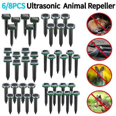 6/8PCS Solar Powered Ultrasonic Vibration Repeller Snake