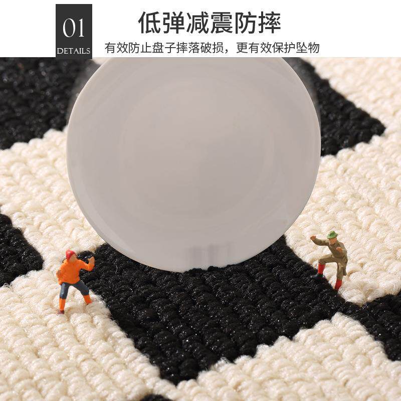 跨境厨房地垫家用长条吸水吸油防滑脚垫可机洗耐脏地毯编织垫子