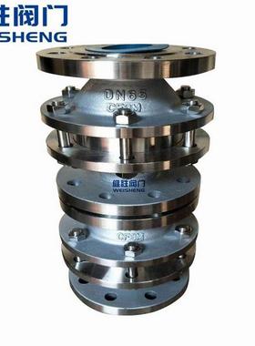 V不锈钢法兰阻爆轰型道阻火器FWLPYB-16PDN管1-5DN300GZW阻火