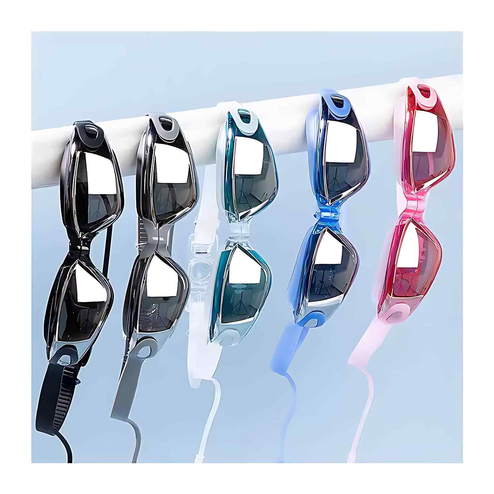 泳镜带度数近视成人男女高清防雾防水大框游泳镜时尚电镀连体耳塞,居家日用,护目镜,淘宝优惠券,粉丝福利购,淘宝优惠卷