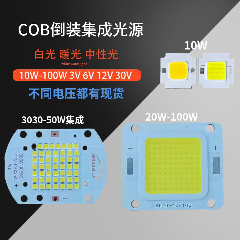 高亮LED投光灯灯芯10W20W30W50W70W80W100瓦工矿防爆路灯珠光源板