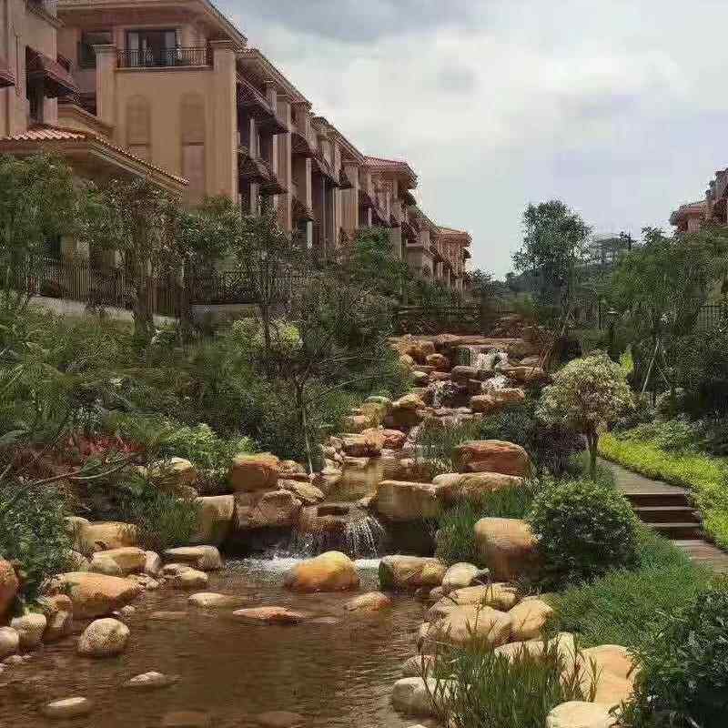 黄蜡石原石景石头然风景石吨位湖边240730驳岸观石园程林假天山工