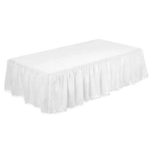 Baby Bed Cover Plush Ball Crib Skirt Mini Crib Skirt Set