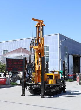 打液井机履带液高支腿压打井打HW-160机柴压油水井钻机