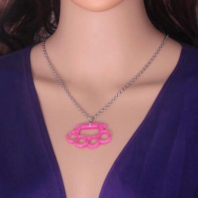 45/50/60/70CM Stainless Steel Chain Resin Glitter Knuckle Pe