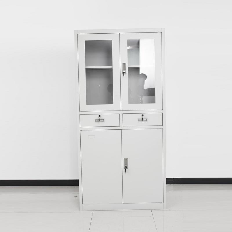 厂家供应中二抽屉平开文件柜办公室储物柜资料柜档案柜带锁文件柜