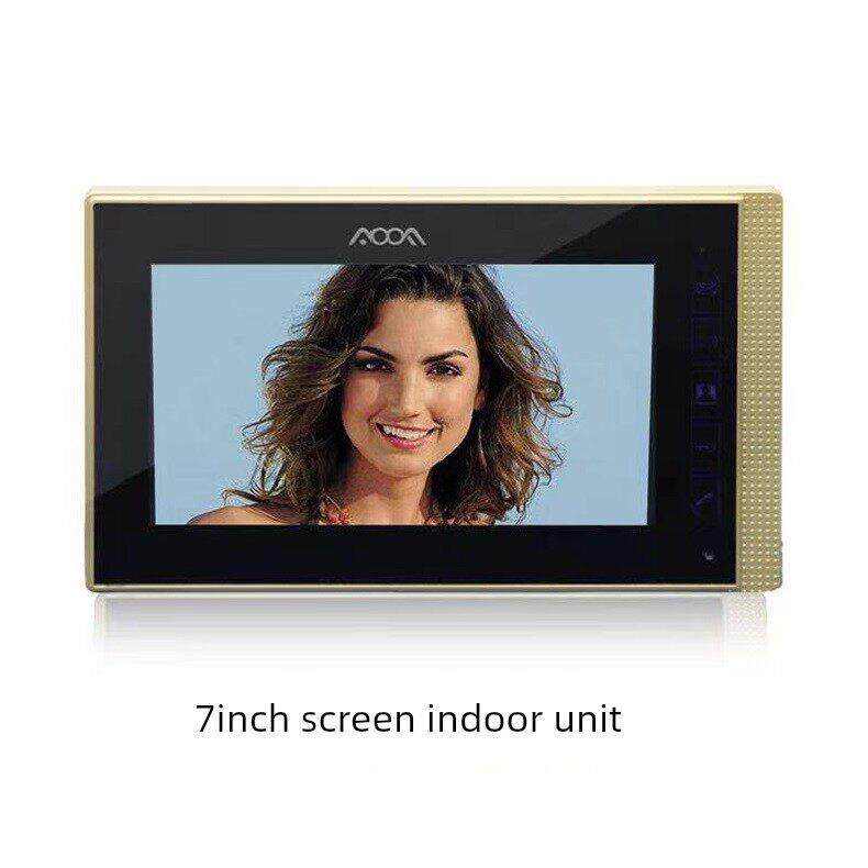 奥松可视楼宇对讲门铃室内机7寸彩色分机4寸高清视频门禁电话机锁