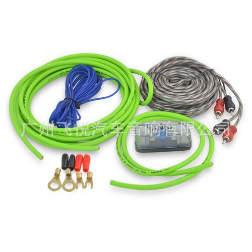 厂家汽车纯铜低音炮功放套线连接线10GA 8GA 6GA汽车音响线材