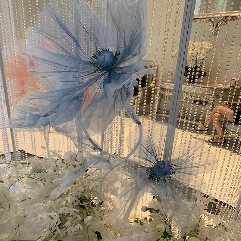 手工仿真花色假花婚礼路引布置道PSB具美陈艺装丝网红花成品花饰