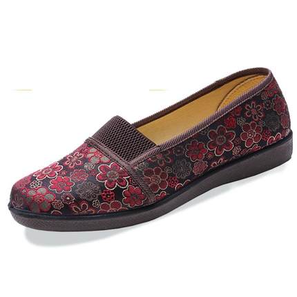 高档北老京布鞋女单鞋女款老人鞋子软底防滑女老年妈妈鞋老太太奶