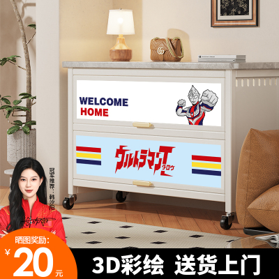 2025新款厨房岩板多功能置物架落地多层微波炉收纳柜靠墙餐边柜子