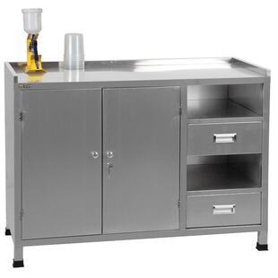 福瑞斯FRS010050不锈钢调漆工作台110 80cm带抽屉调漆工作桌