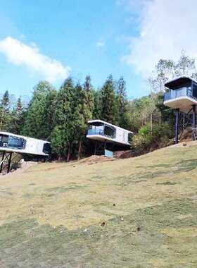 钢结构小屋别墅户外隔音景观房子景区农家乐民宿现代感未来舱