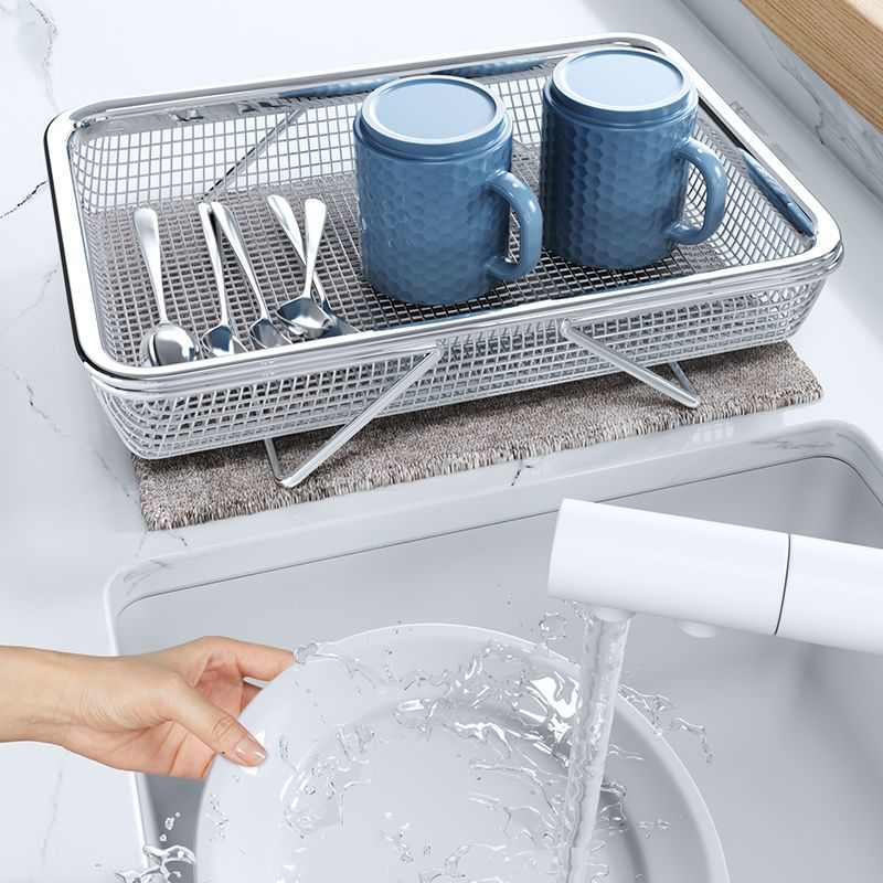 水槽沥水篮不锈钢洗碗池洗菜盆伸缩厨房置物碗碟碗筷碗盘收纳架子
