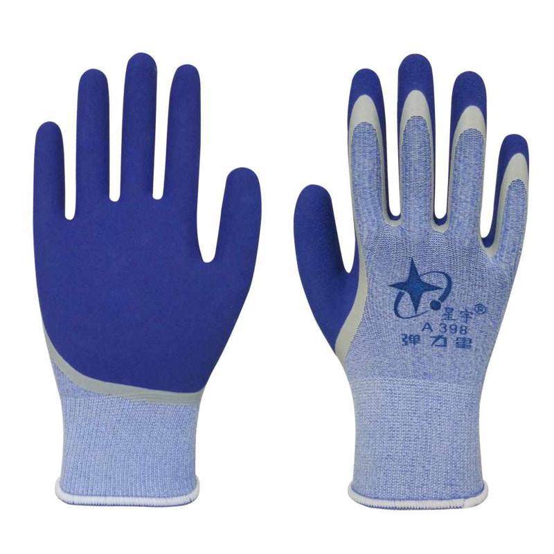 星宇劳保手套耐磨工作工地做工机械薄款A398防护防滑防油防水高弹