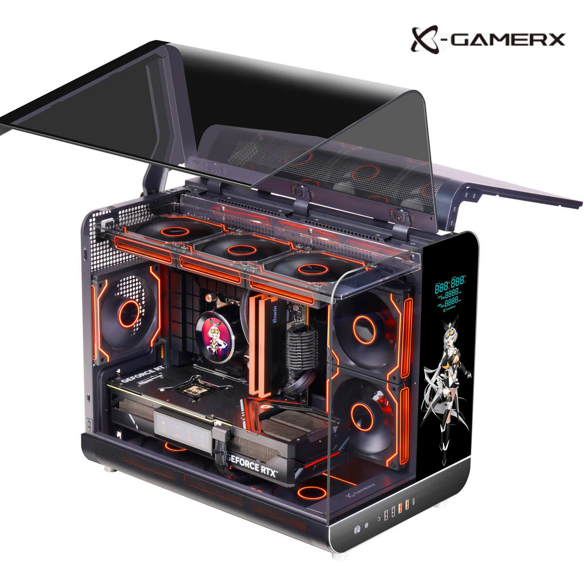 未知玩家幻翼海景房无立柱MATX水冷侧透ITX电脑台式机游戏机箱