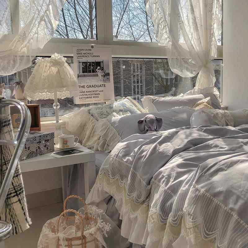 高档优恋法精棉致女心全四件套纯棉被套床单床裙床上1.5/少1式.8,床上用品,床品套件/四件套/多件套,淘宝优惠券,粉丝福利购,淘宝优惠卷