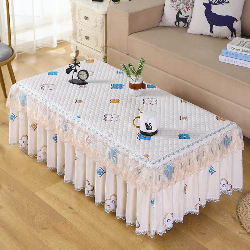 茶几桌布长方形客厅套罩欧式布艺北欧蕾丝现代简约电视柜套茶几布
