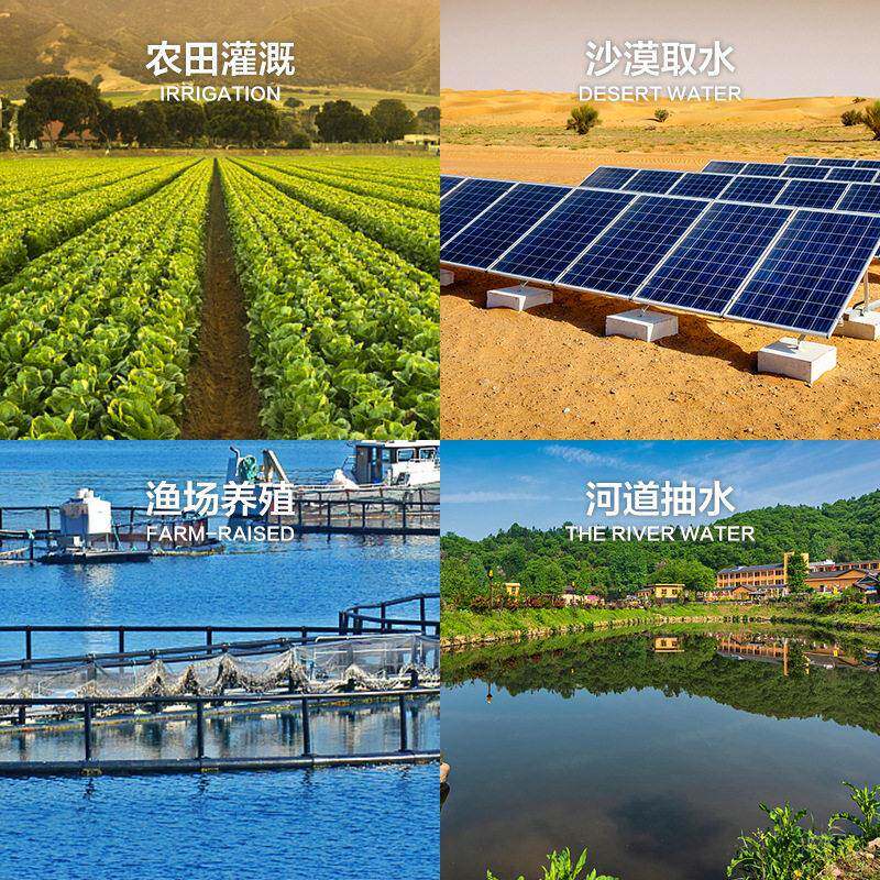 直3FLP3.8-太阳能光伏水泵潜24V48V72V扬程灌溉家用深井泵无刷流