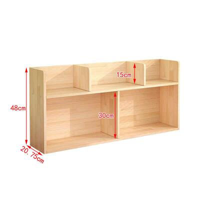 简易实桌上木书物架学生儿F5M58M6H童松木小书收纳架多层柜桌面飘