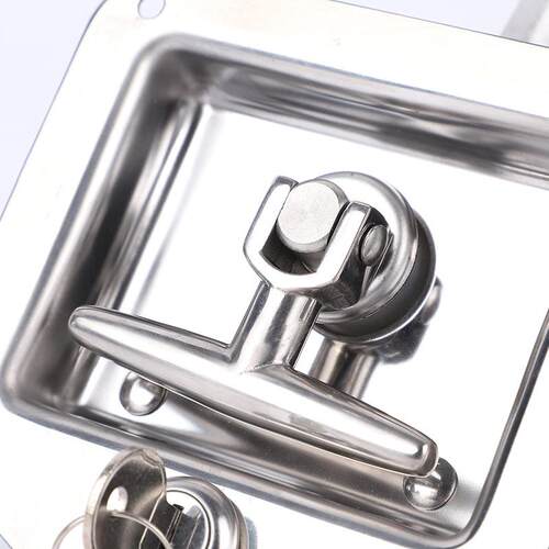 全不锈钢工具箱锁T型不锈钢面板锁电箱机柜锁半挂拖车工具箱锁