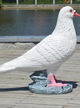 创开意gz0001酒店花园璃树脂玻钢类模型装饰工艺品户外仿真鸽子业