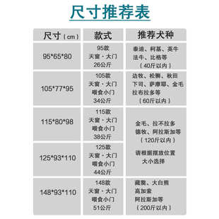 艾道格狗笼子中大型犬金毛折叠加粗加固全方管室内外宠物笼带厕所