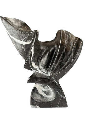 侘寂简约创意几何抽象艺术大理石雕塑样板间家居客厅别墅装饰摆件