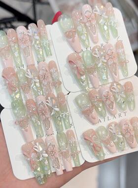 『雾里探花』显白法式磨具原创猫眼可拆卸穿戴甲美甲级穿戴甲