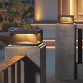 新款 太能柱头灯阳户外防水庭院灯墙室外现代别墅大HRS0003门饰围