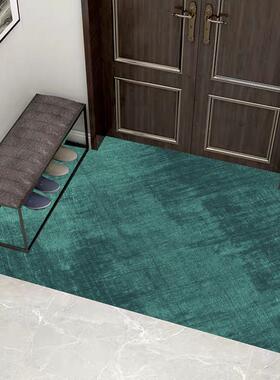 北欧纯色进门地垫家用入户玄关门口脚踏垫美式墨绿色门厅地垫定制