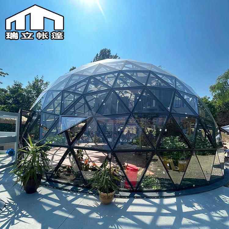 全透明玻璃星空房 户外空中阁楼瑜伽星空房 隔音降噪球形玻璃帐篷