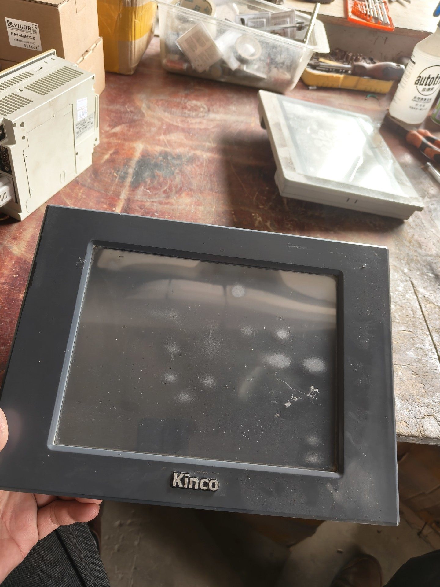 步科 MT4500T触摸屏 ，二手原装拆机，通电成色如图，实