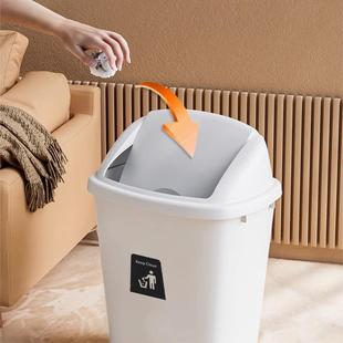 大号带盖家用客厅创意商用厨房办公室大垃圾筒30L^户外垃圾桶摇盖