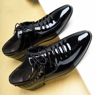 正品2025新款男男士尖潮头皮鞋英伦风商休闲正装青年韩版流务发型