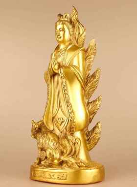 新款直销黄铜九尾狐摆件九尾狐灵狐青丘妲己铜像家居装饰桌面摆设