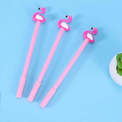 12 Pcs Gel Ink Pen Flamingo Pens Black Writing Student