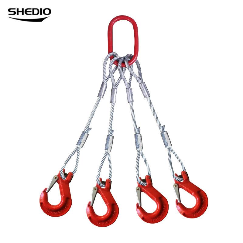 无油镀锌压制钢丝绳索具厂家直销插编起重吊具长度可选