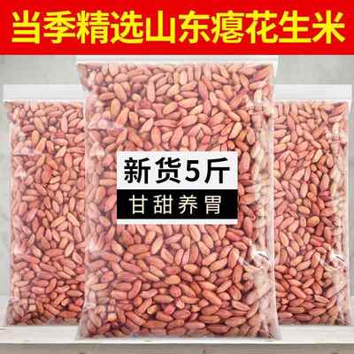 2024年新山东瘪花生米500g生小粒熟红皮小瘪子花生仁新货零食