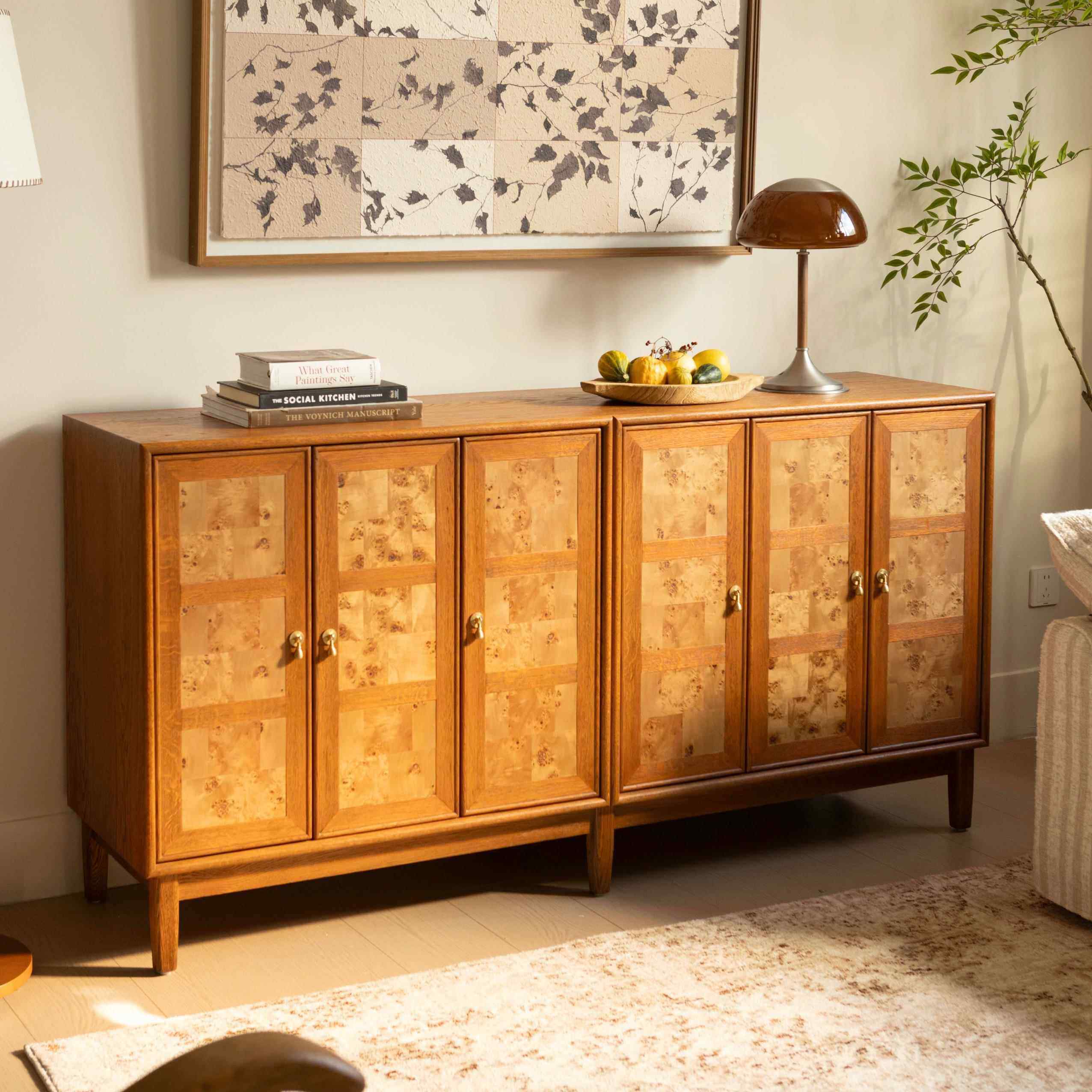 宋式美学中古风实木餐边柜复古风树瘤胡桃色收纳柜诧寂风储物柜,住宅家具,餐边柜,淘宝优惠券,粉丝福利购,淘宝优惠卷