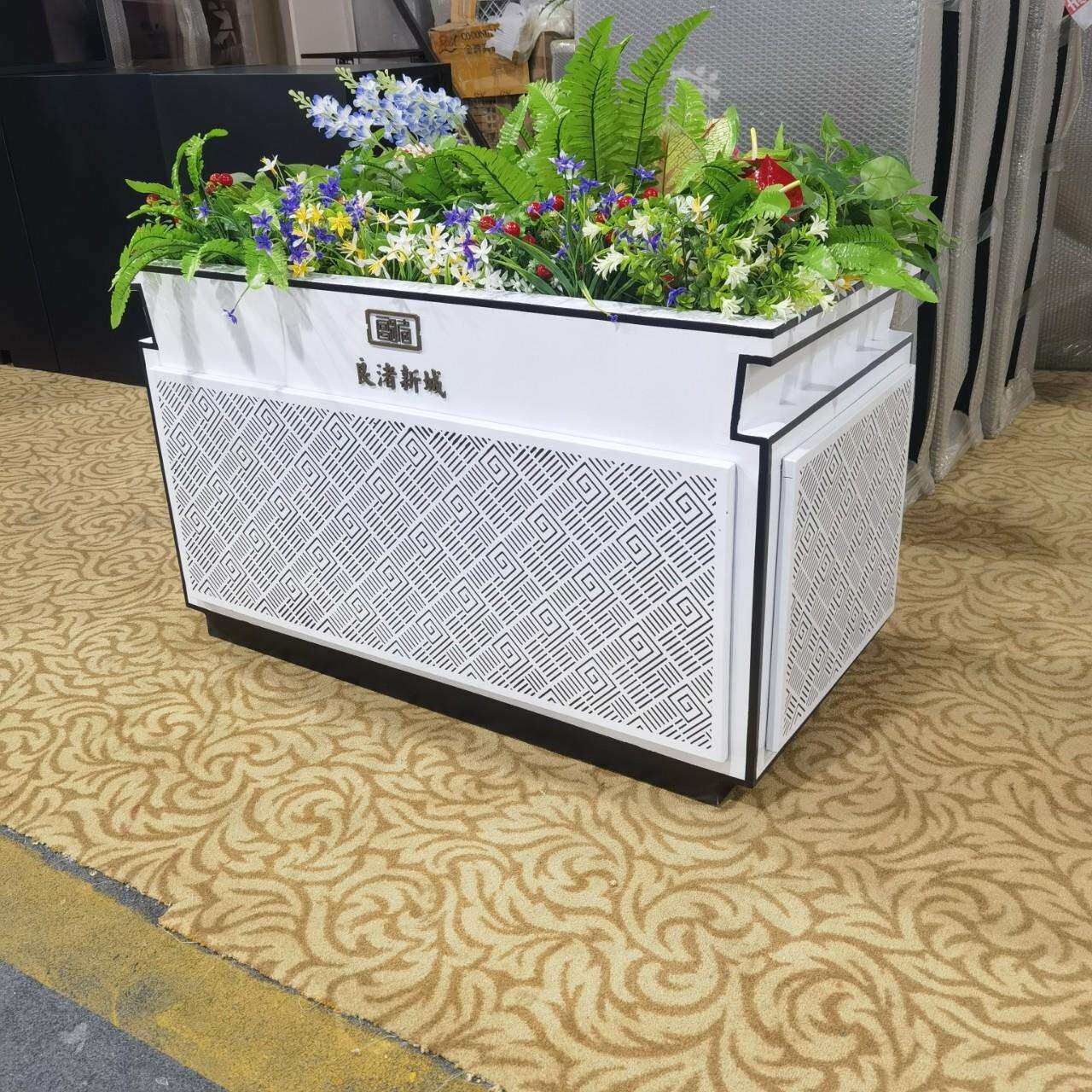 户外花架置物架铁艺卡座饭店矮隔断酒吧过道绿植装饰围栏花槽